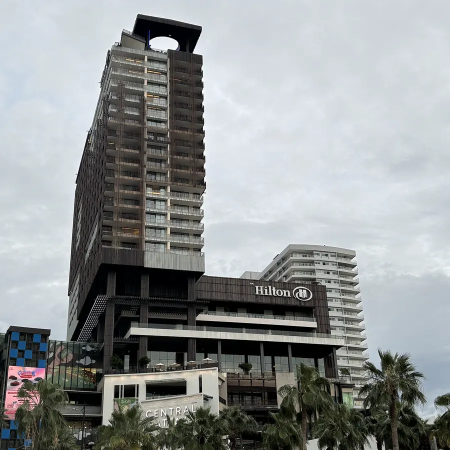 Exterior of the Hilton Pattaya hotel above the Central Festival beachfront
